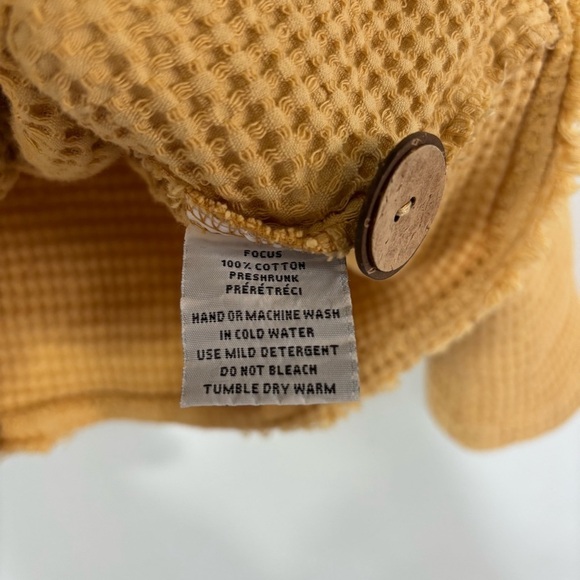 Focus 100% Cotton Yellow Tweed Jacket Size M - Picture 6 of 7